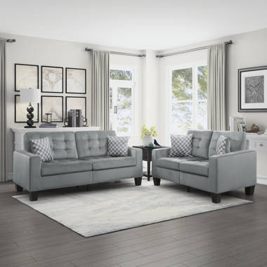 Microfiber sofa deals loveseat set